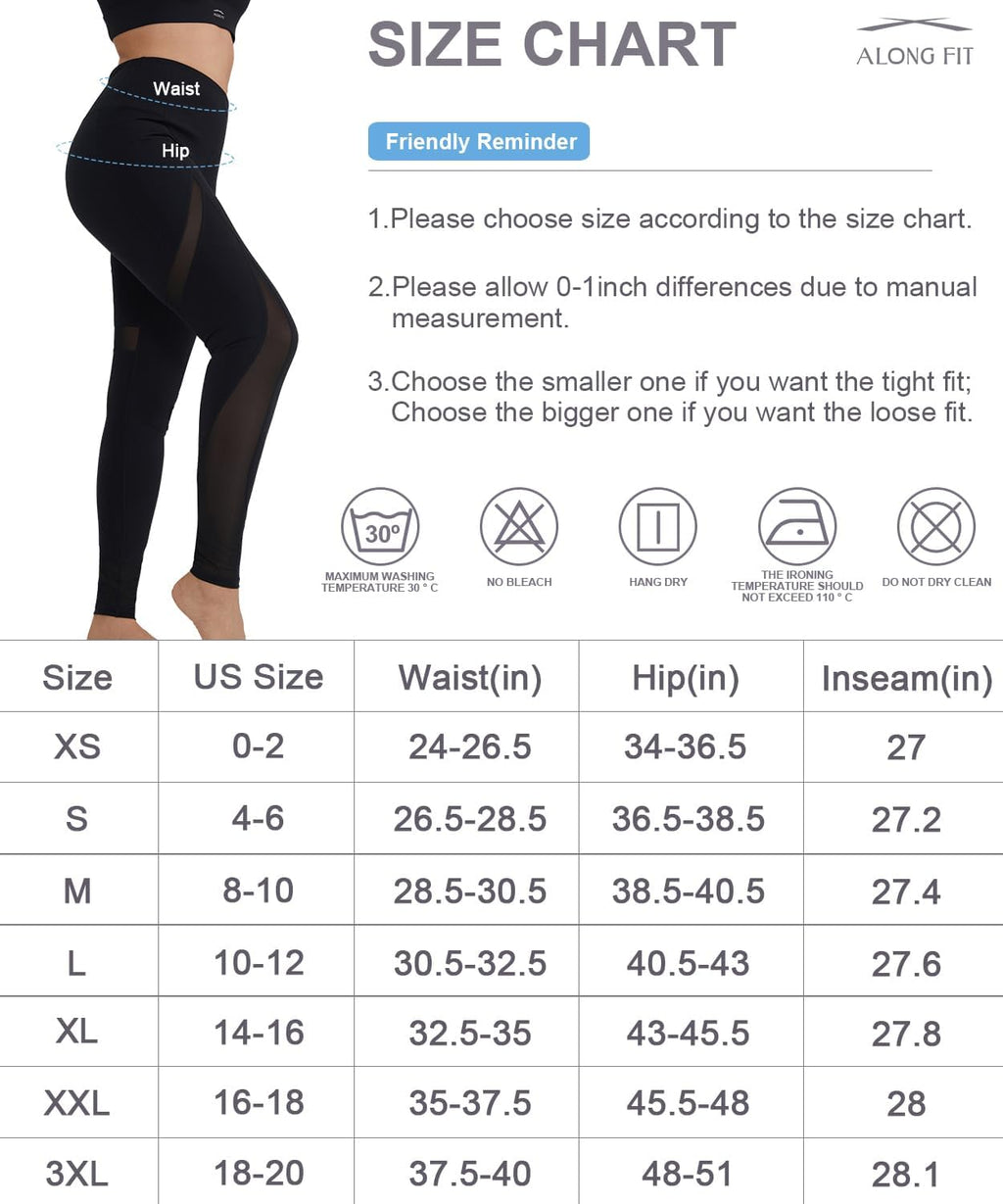 Leggings for Women Mesh Yoga Pants with Pockets Gym Workout Running