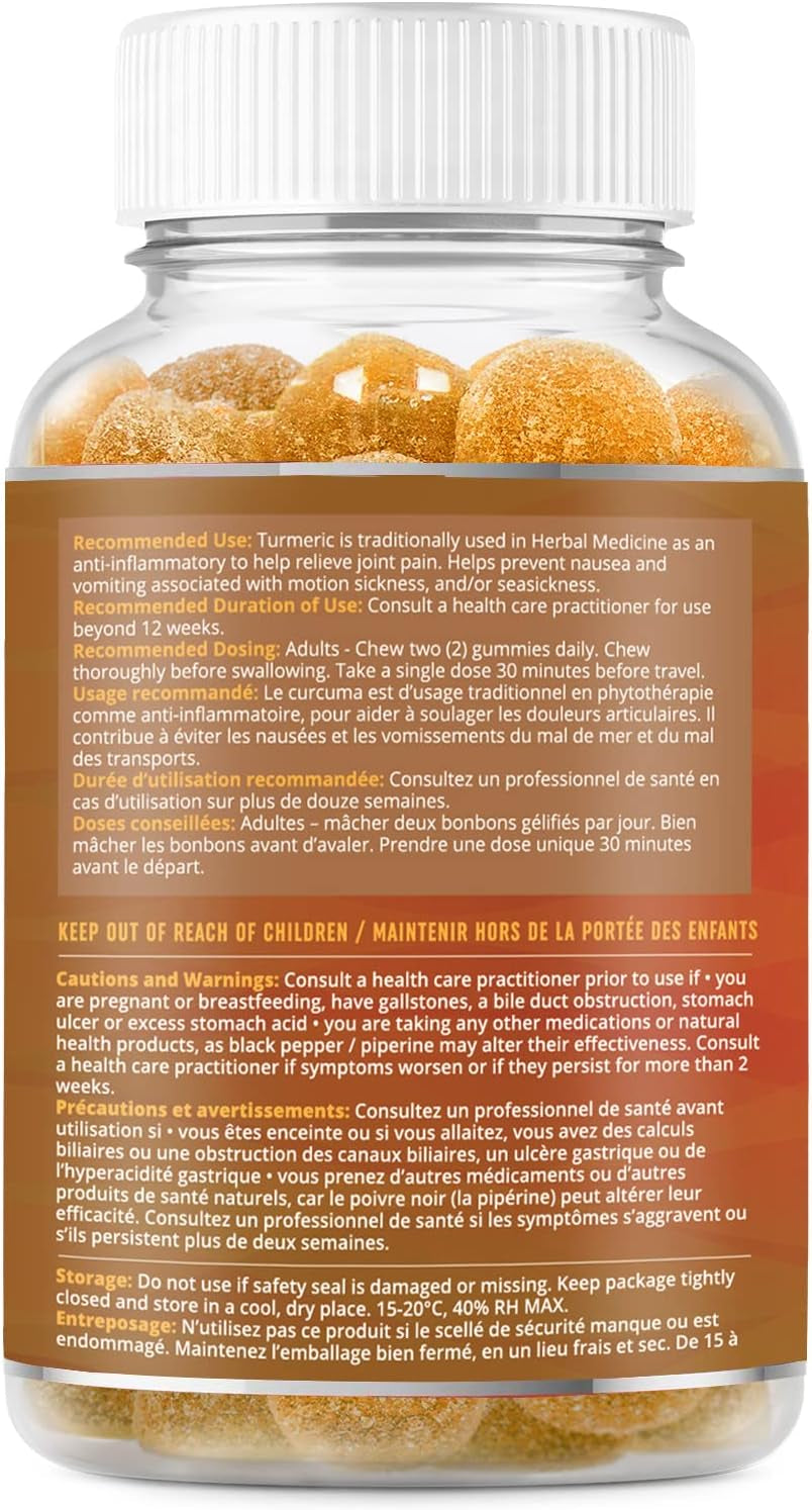 Turmeric Curcumin with Black Pepper & Ginger - 500 Mg of Turmeric and Ginger Supplement for Immune Support, Healthy Skin, and Joint Health - Tropical Flavor | 3-Pack