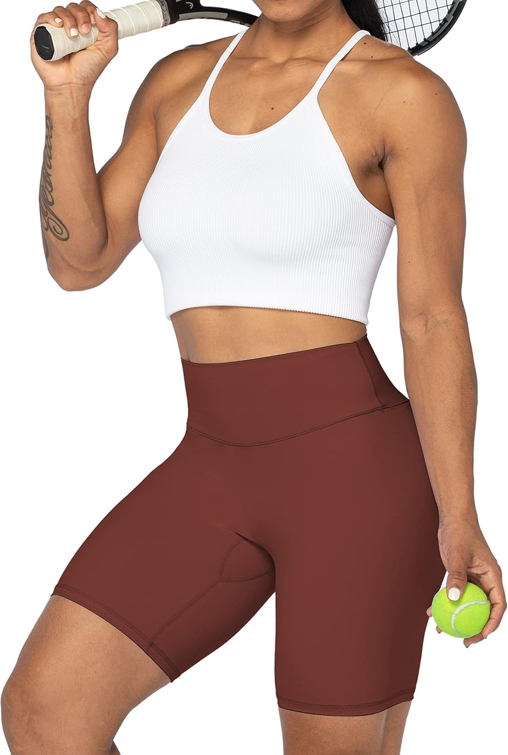 High Waist Biker Shorts for Women No Front Seam Soft Yoga Workout Gym Bike Shorts Tummy Control Squat Proof
