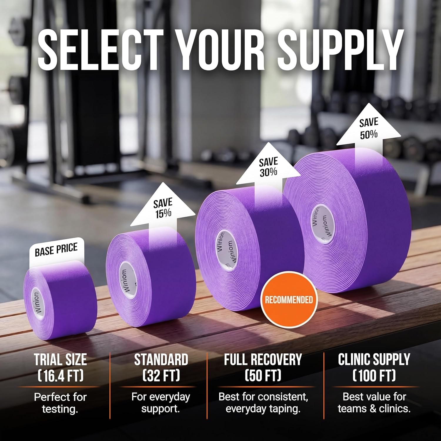 Kinesiology Tape-Incredible Support for Athletic Sports and Recovery+Free Taping Guide - Pre-Cut 2 Inch 16.4 Feet (Indigo Purple + Free Taping Guide, Pack of 1)