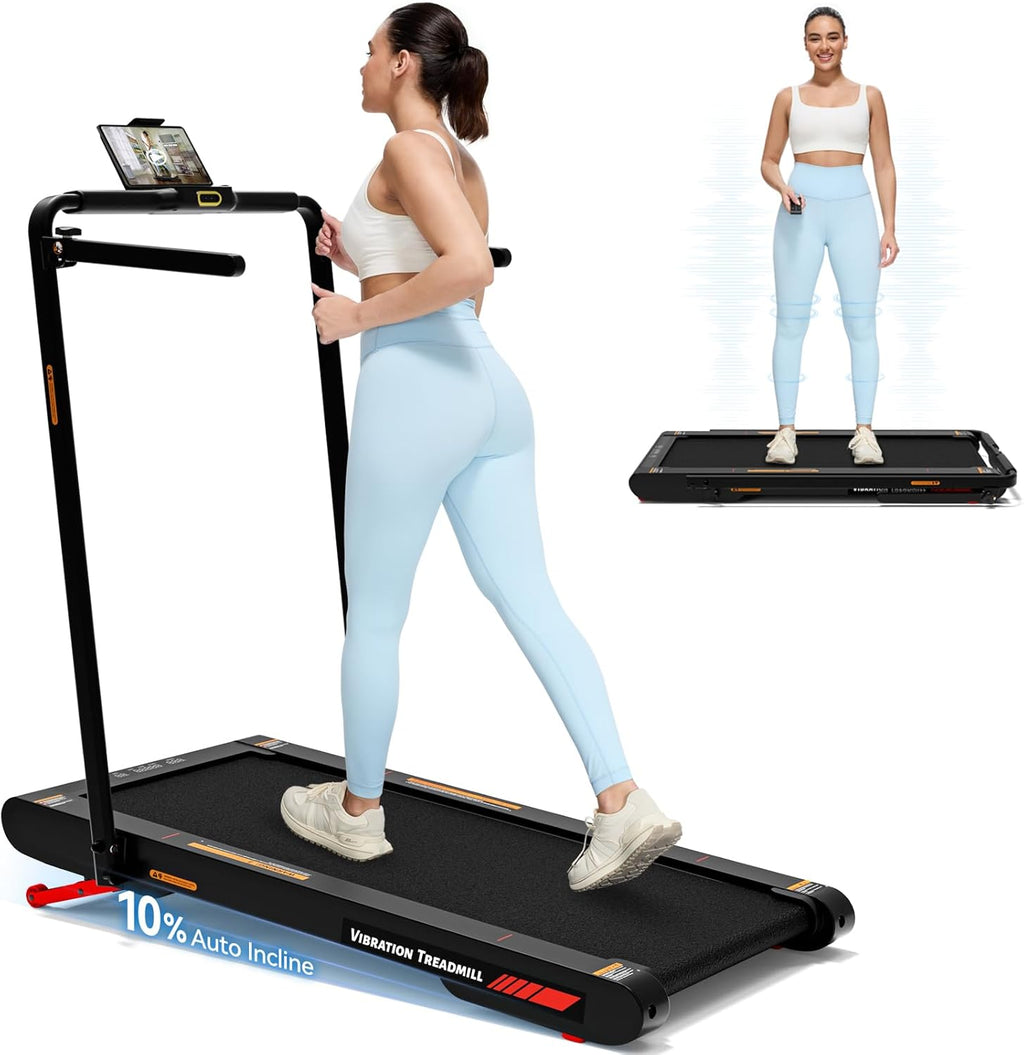4 in 1 Walking Vibration Pad Treadmill, Walking Treadmill Pad for Home with Remote Control and APP