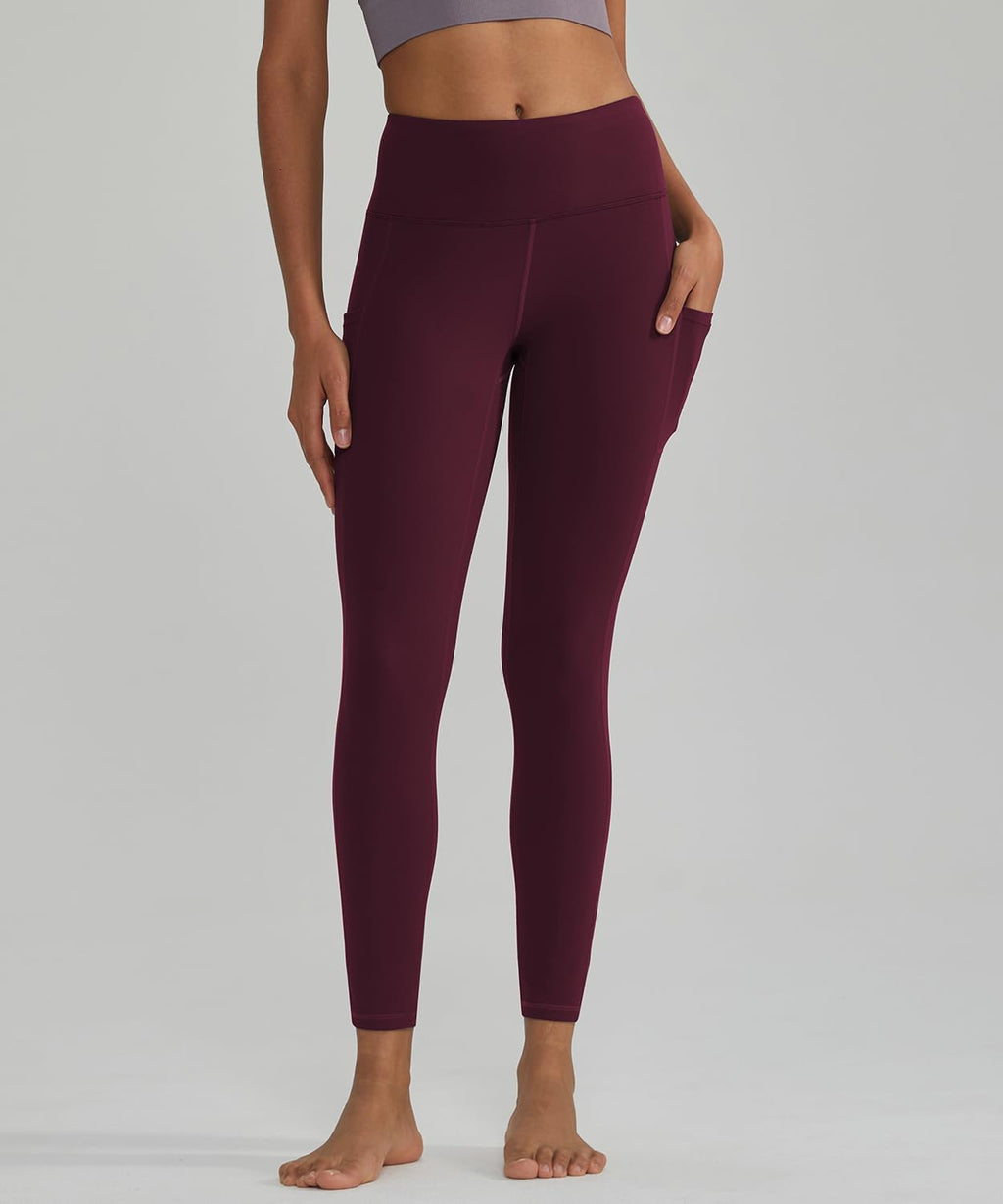 Leggings for Women with 3 Pockets Buttery Soft High Waisted Yoga Pants Non-See-Through Full-Length Tights