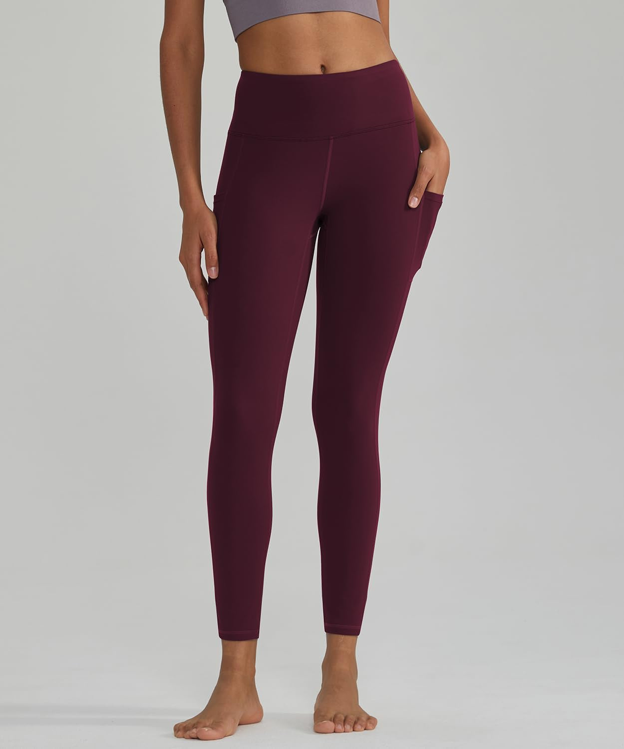Leggings for Women with 3 Pockets Buttery Soft High Waisted Yoga Pants Non-See-Through Full-Length Tights