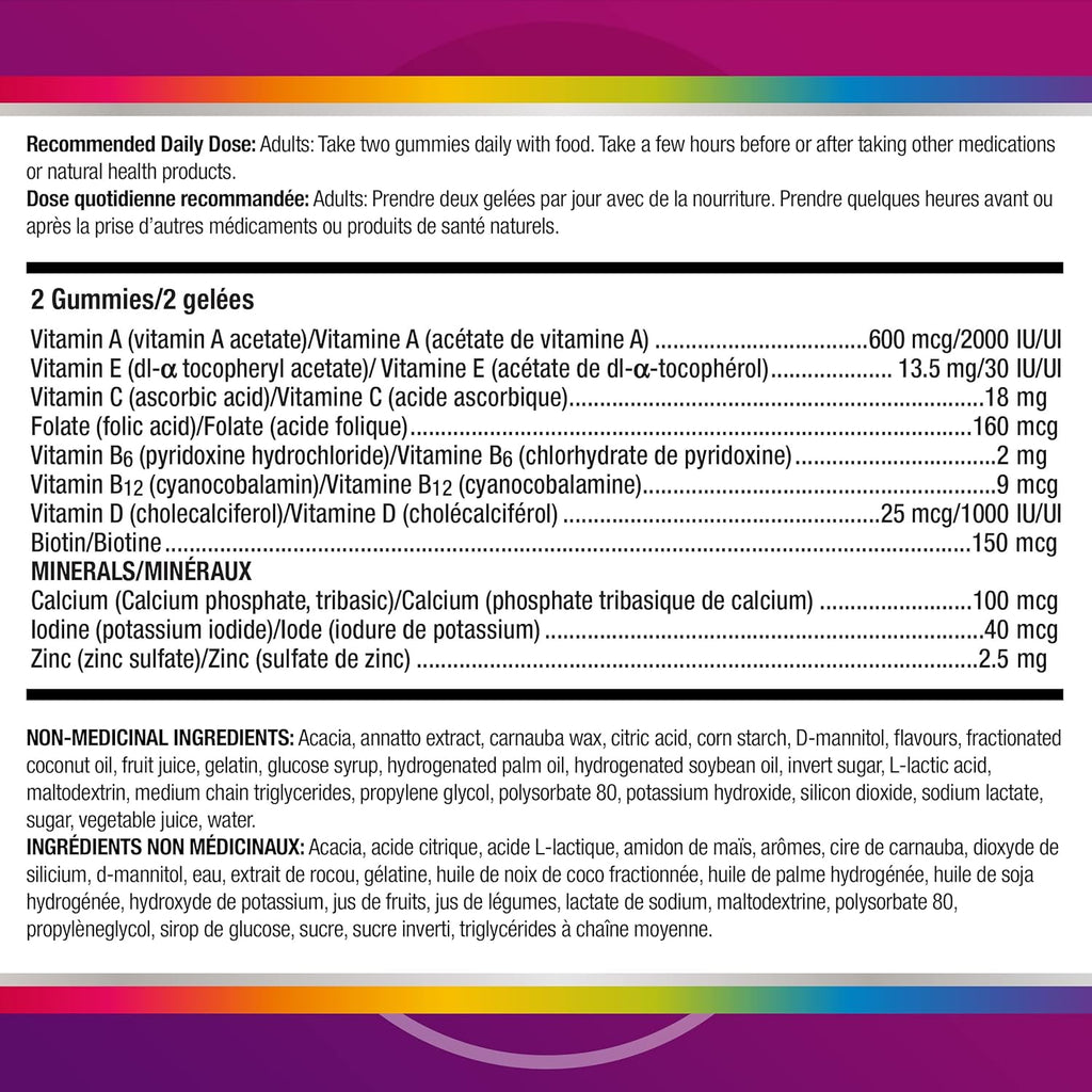 Women Multigummies, Multivitamins/Minerals Gummies, Cherry, Berry, and Orange Flavours, 130 Gummies (Packaging May Vary)