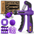 Grip Strength Trainer, Hand Gripper Strengthener Kit - 6 Pack with Adjustable Resistance Forearm Strengthener, Forearm Exerciser and Massage Balls for Hand Therapy, Grip Training