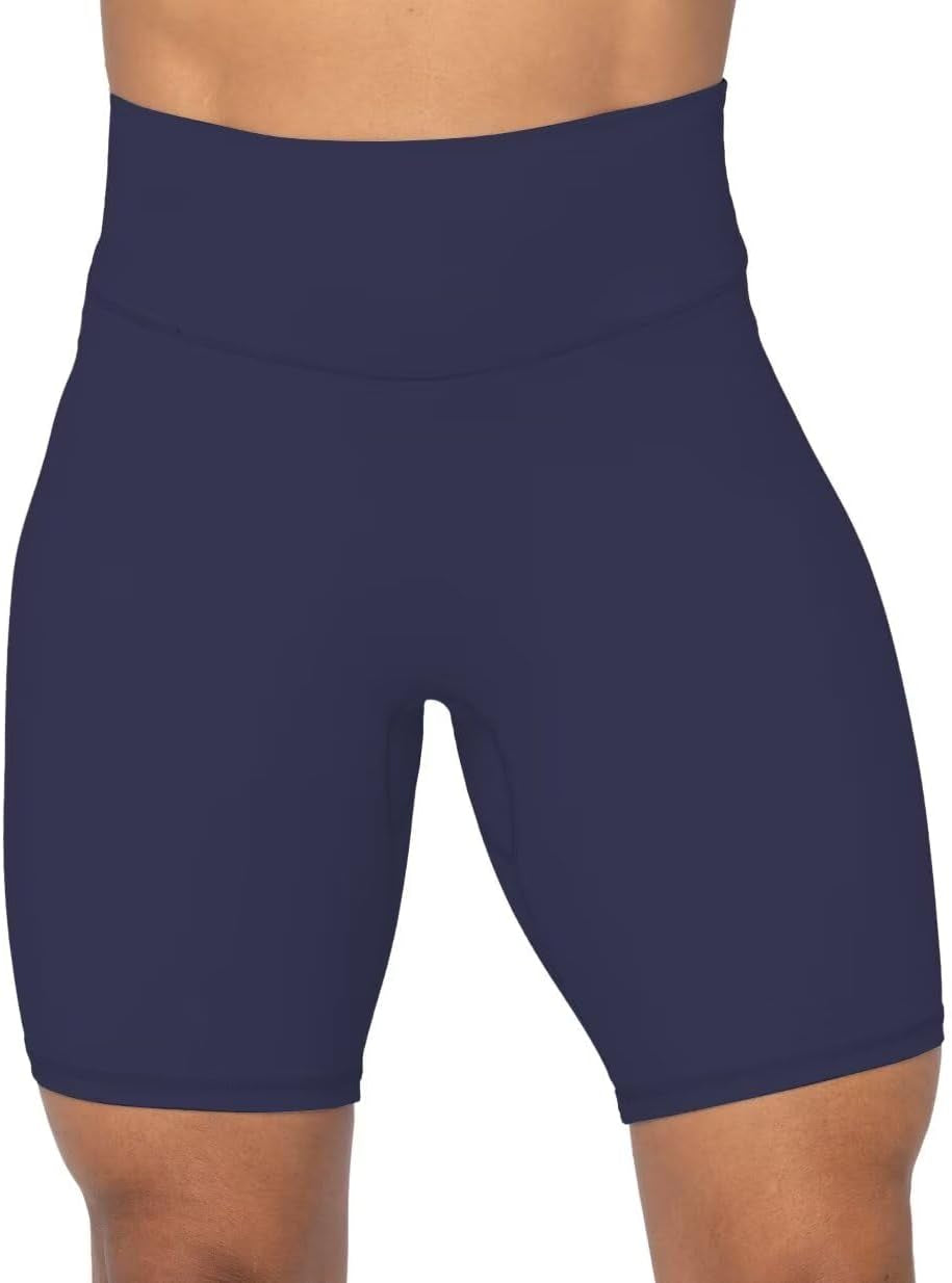 High Waist Biker Shorts for Women No Front Seam Soft Yoga Workout Gym Bike Shorts Tummy Control Squat Proof
