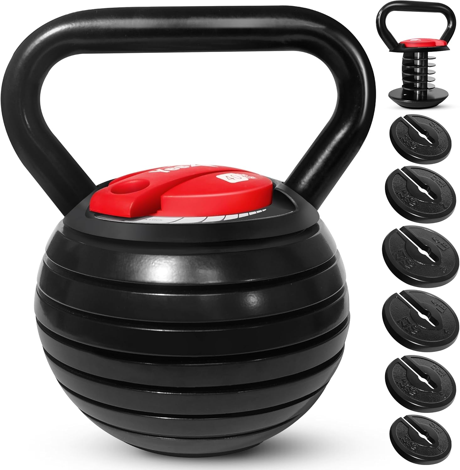 5-50 Lbs Cast Iron Kettlebell for Dumbbell Weights Exercises, Gym, Full Body Home Workout Equipment, Push Up, Grip and Strength Training