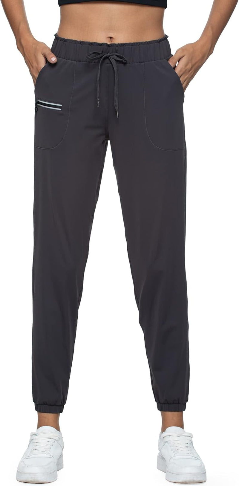 Joggers for Women with Pockets Elastic Waist Workout Sport Gym Pants Comfy Lounge Yoga Running Pants