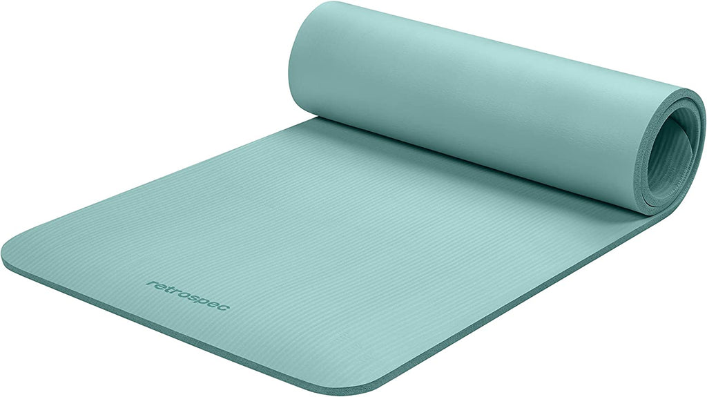 Solana Yoga Mat 1/2" Thick W/Nylon Strap for Men & Women - Non Slip Excercise Mat for Yoga, Pilates, Stretching, Floor & Fitness Workouts