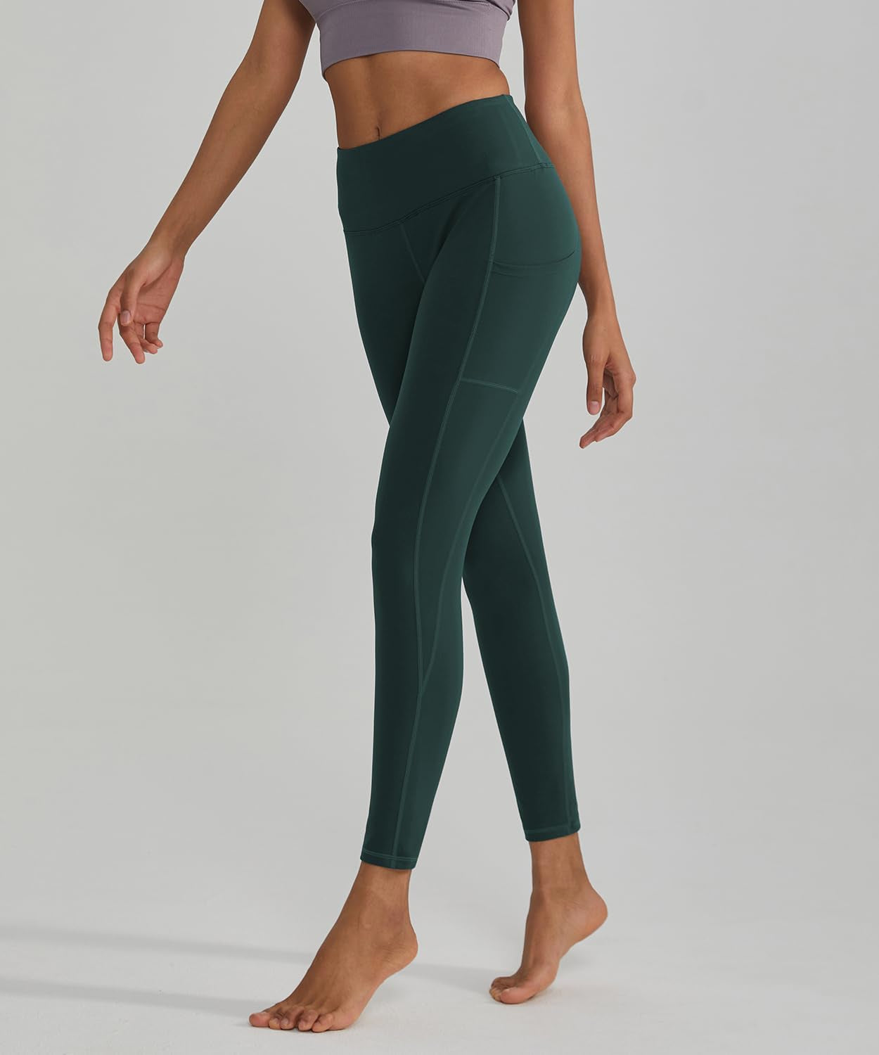 Leggings for Women with 3 Pockets Buttery Soft High Waisted Yoga Pants Non-See-Through Full-Length Tights
