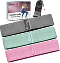 Resistance Exercise Bands,  Fabric Non Slip Hip Bands for Squats, Legs, Butt, Thigh and Hip Workout, Thick Wide Fitness Loop for Men & Women. Workout Guide Included (Set of 3)