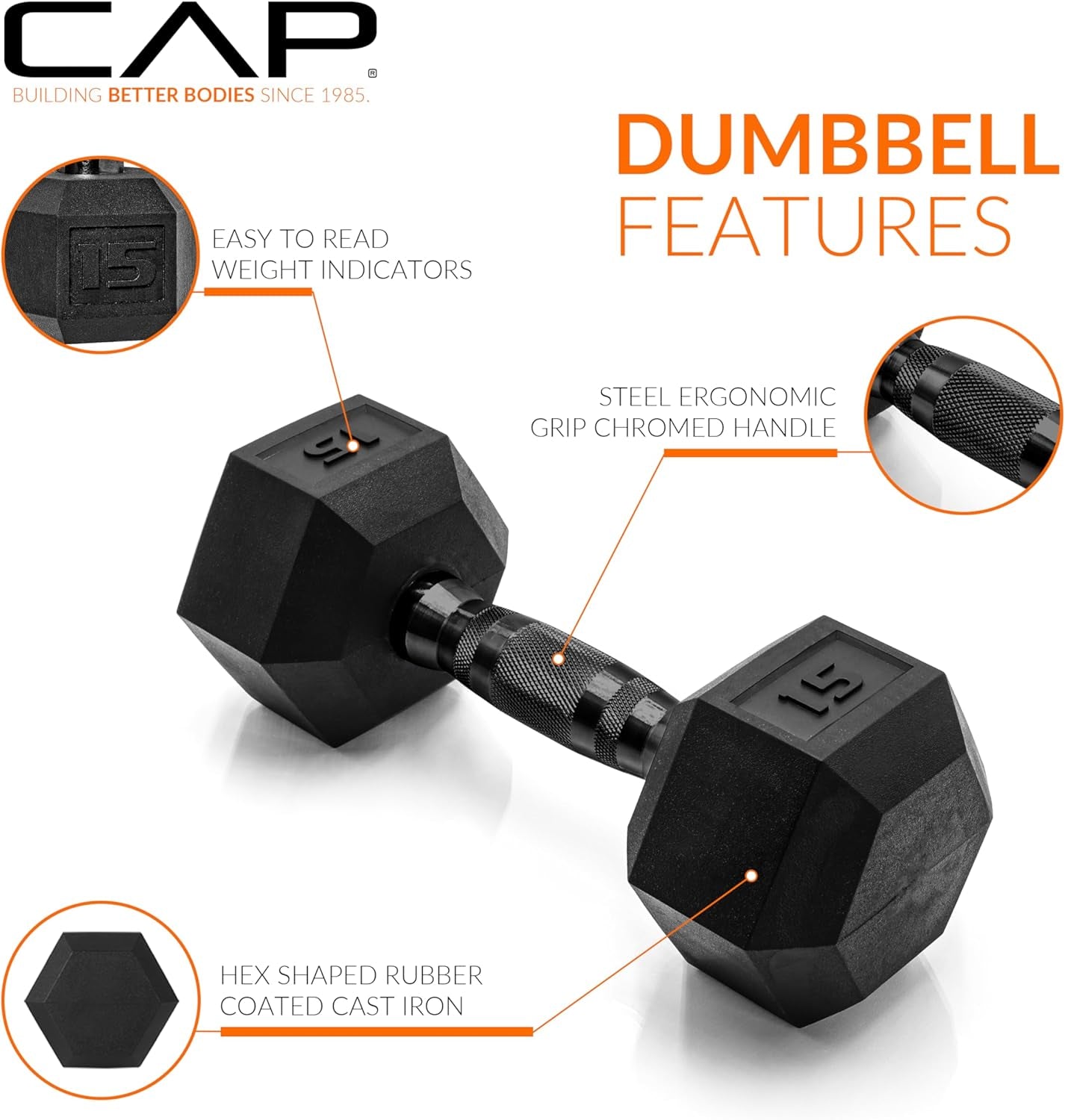 Coated Hex Dumbbell Weight - Pairs | Multiple Options