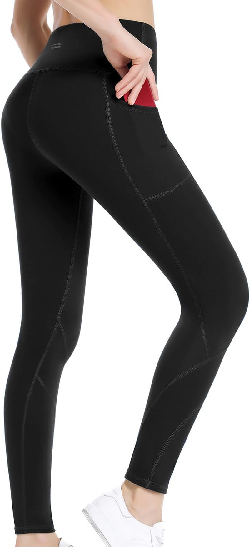 High Waisted Tummy Control Leggings for Women Yoga Pants with Pockets Workout Squat Proof Tights
