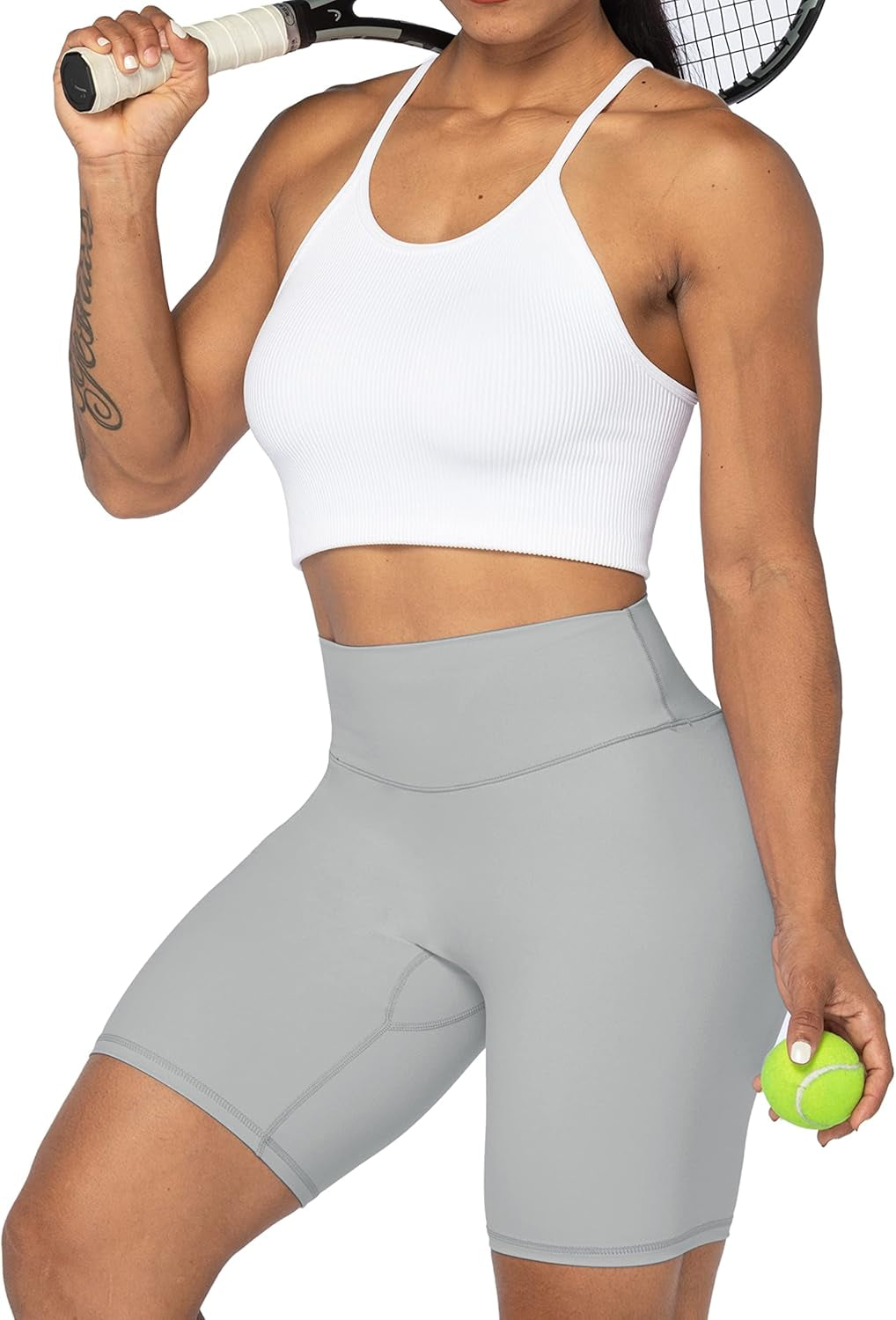 High Waist Biker Shorts for Women No Front Seam Soft Yoga Workout Gym Bike Shorts Tummy Control Squat Proof