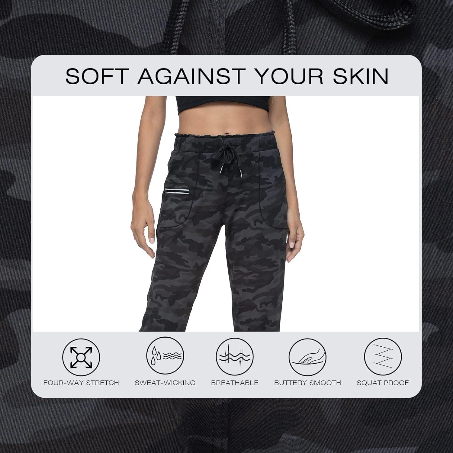 Joggers for Women with Pockets Elastic Waist Workout Sport Gym Pants Comfy Lounge Yoga Running Pants