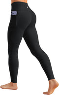 Bareluxe Womens Leggings with Pockets 25" No Front Seam High Waisted Workout Gym Yoga Pants Tights