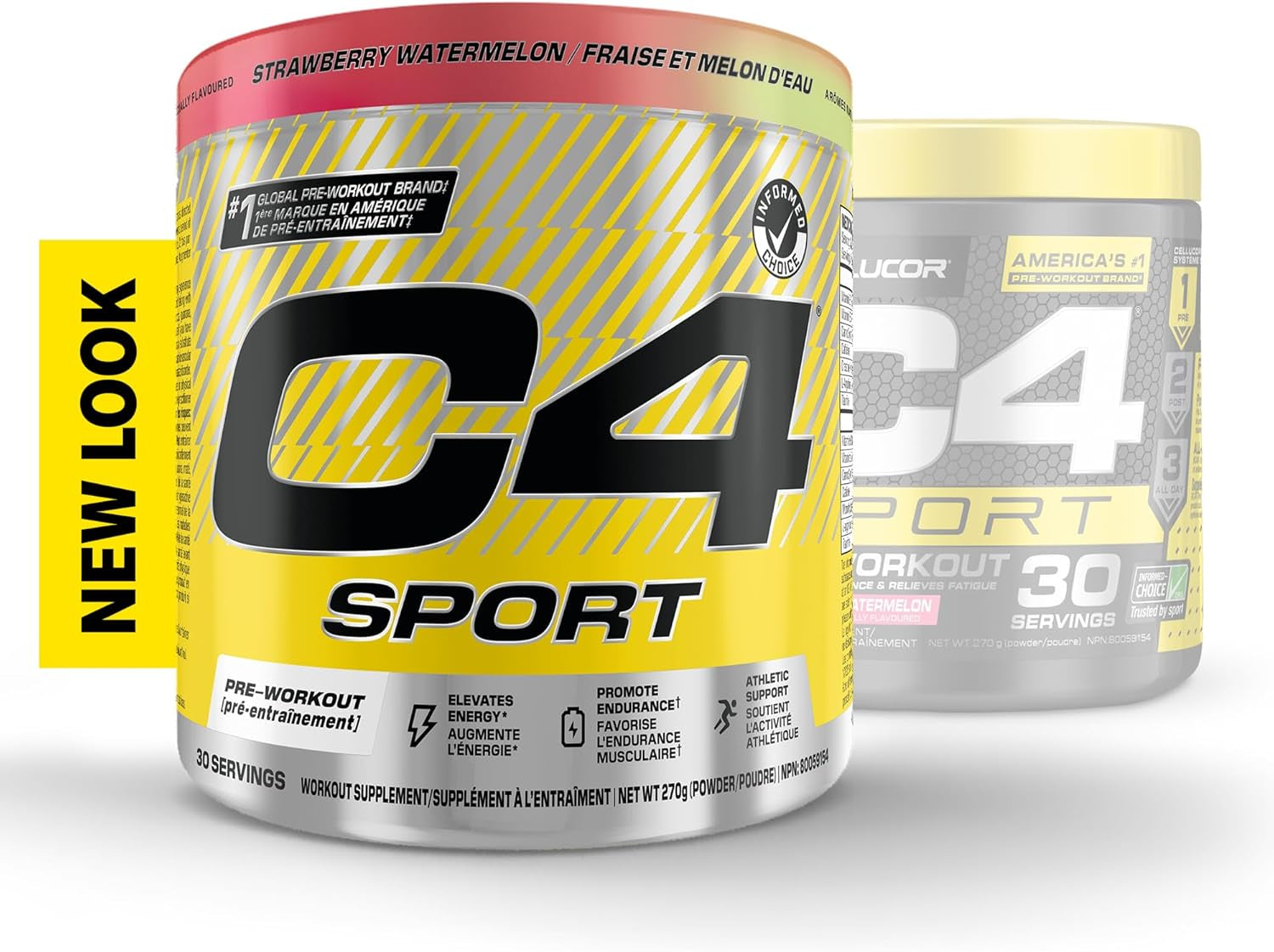 C4 Sport Pre Workout Powder - Preworkout Energy with Creatine, Beta-Alanine, and 135Mg Caffeine - NSF Certified for Sport - Strawberry Watermelon, 30 Servings