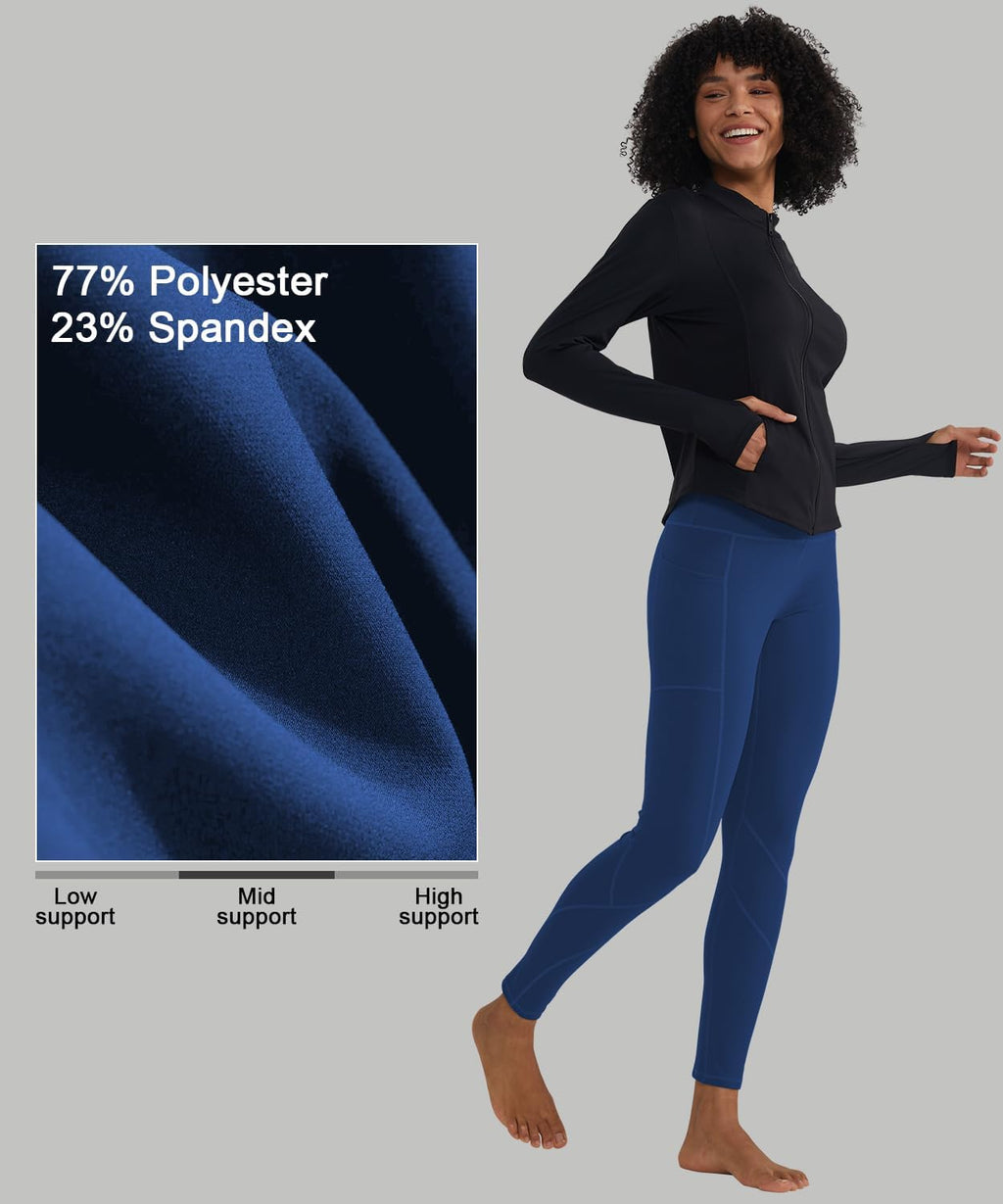 High Waisted Tummy Control Leggings for Women Yoga Pants with Pockets Workout Squat Proof Tights