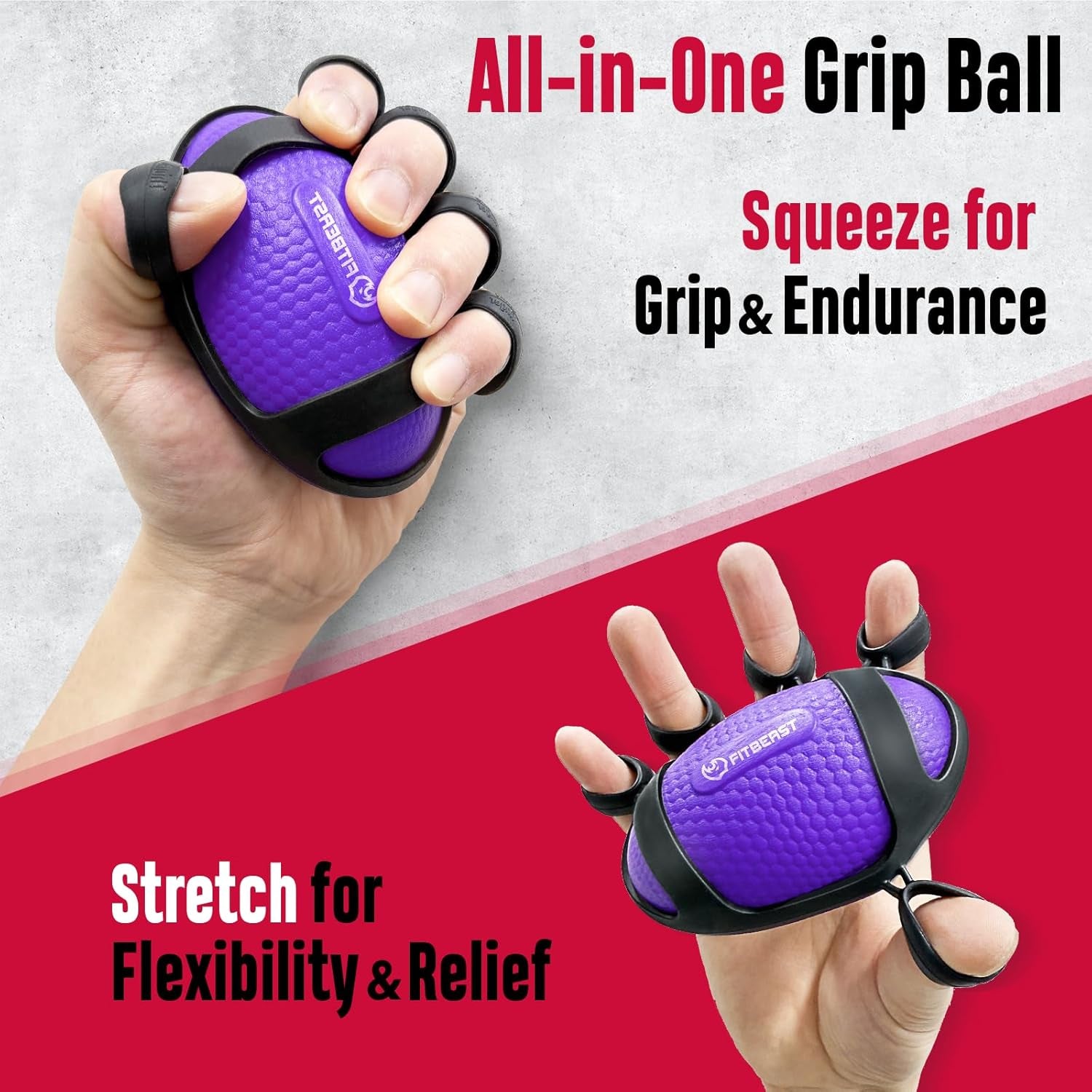 Grip Strength Trainer, Hand Gripper Strengthener Kit - 6 Pack with Adjustable Resistance Forearm Strengthener, Forearm Exerciser and Massage Balls for Hand Therapy, Grip Training