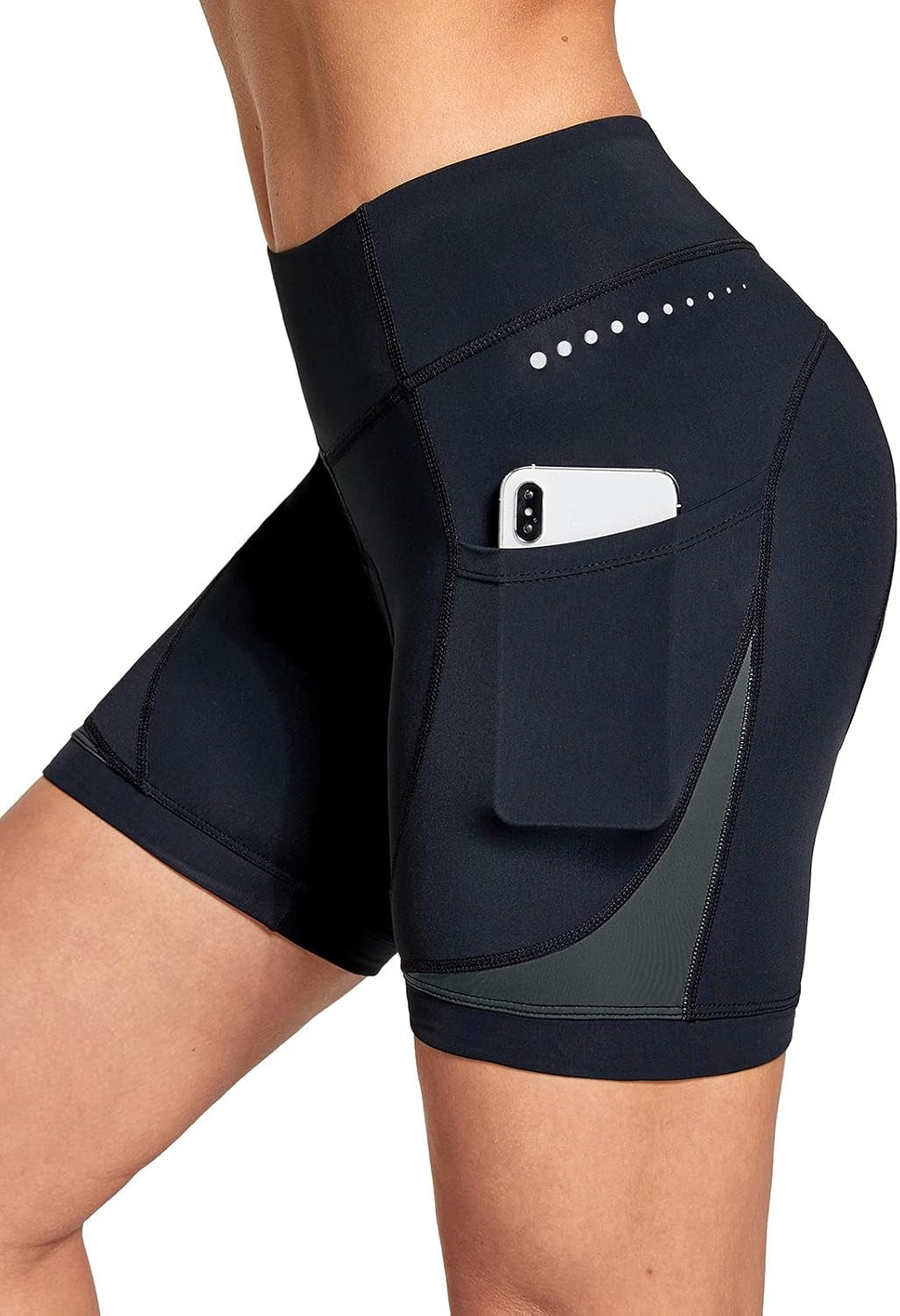 5" Bike Shorts Women 4D Padded Pockets Cycling Shorts Mountain Biking Bicycle Spin Gel UPF50+