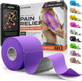 Kinesiology Tape-Incredible Support for Athletic Sports and Recovery+Free Taping Guide - Pre-Cut 2 Inch 16.4 Feet (Indigo Purple + Free Taping Guide, Pack of 1)