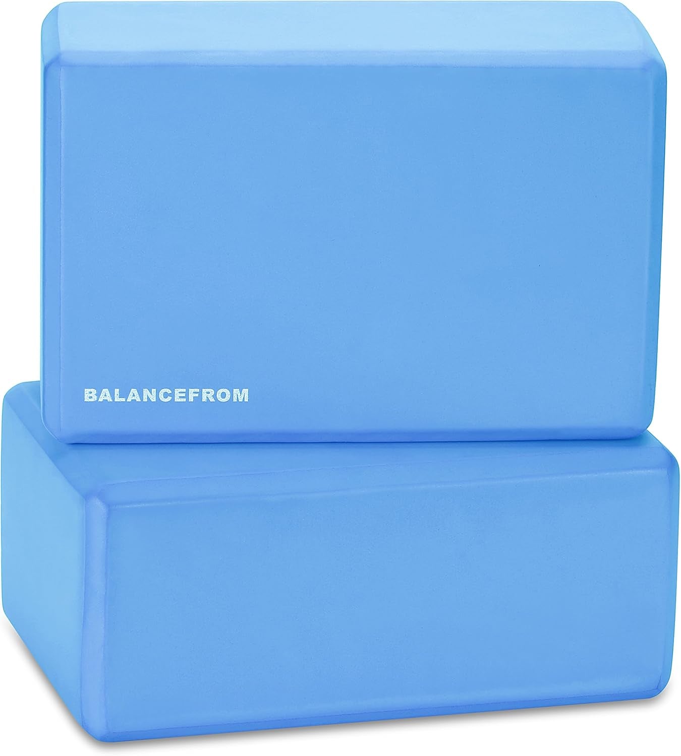 Balancefrom Set of 2 High Density Yoga Blocks, 9"X6"X4" Each, Pair, Multiple Colors