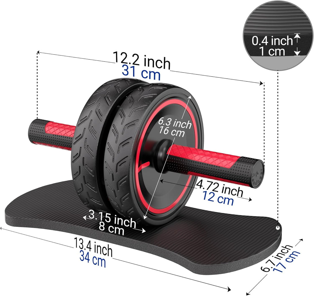 Ab Roller Wheel with Knee Pad Abdominal Exercise for Home Gym Fitness Equipment