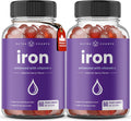 Iron Gummies 20Mg per Serving | Chewable Iron Supplement with Vitamin C for Gentle Absorption | for Women, Kids & Toddlers | Prenatal Gummy Supplement for Energy & Immune Support | Vegan & Non-Gmo | 120 Gummies