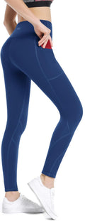 High Waisted Tummy Control Leggings for Women Yoga Pants with Pockets Workout Squat Proof Tights