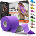Kinesiology Tape-Incredible Support for Athletic Sports and Recovery+Free Taping Guide - Uncut 2 Inch 16.4 Feet Roll (Indigo Purple + Free Taping Guide, Pack of 1)