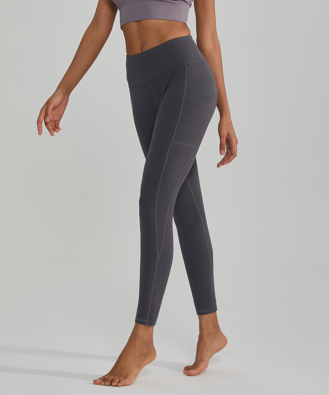 Leggings for Women with 3 Pockets Buttery Soft High Waisted Yoga Pants Non-See-Through Full-Length Tights