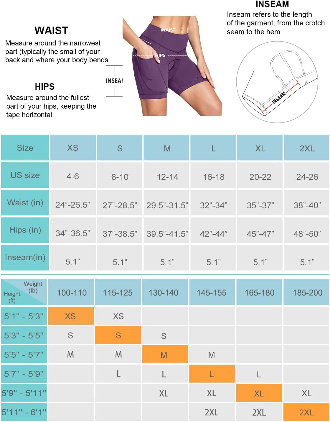 5" Bike Shorts Women 4D Padded Pockets Cycling Shorts Mountain Biking Bicycle Spin Gel UPF50+