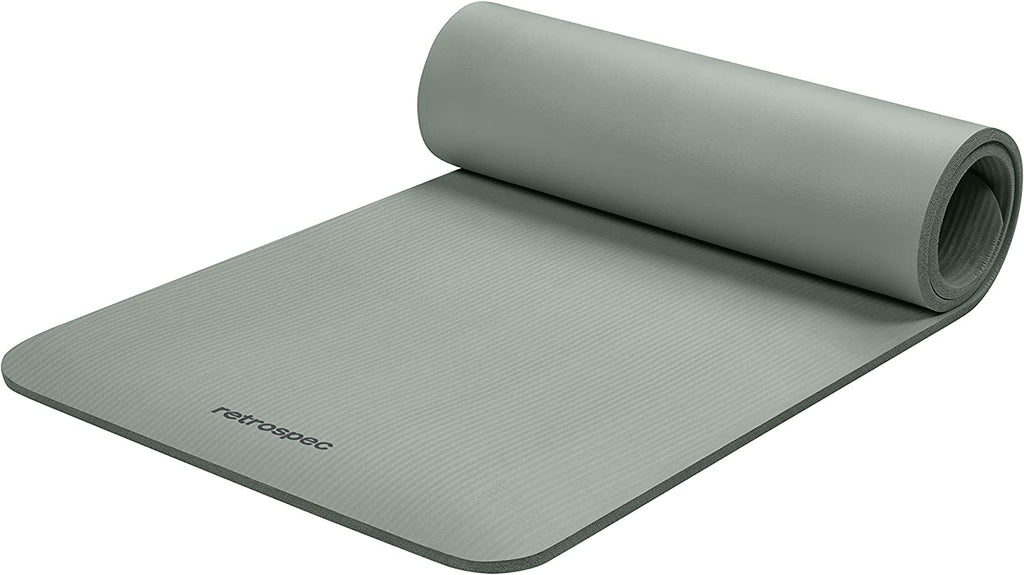 Solana Yoga Mat 1/2" Thick W/Nylon Strap for Men & Women - Non Slip Excercise Mat for Yoga, Pilates, Stretching, Floor & Fitness Workouts