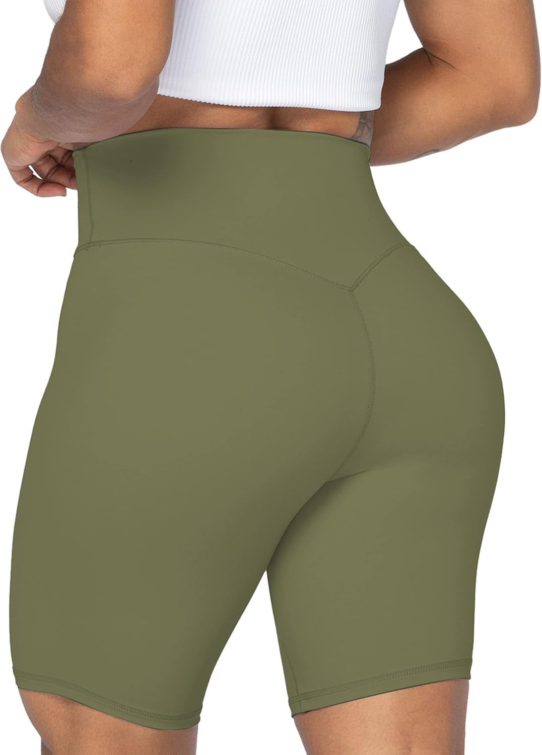 High Waist Biker Shorts for Women No Front Seam Soft Yoga Workout Gym Bike Shorts Tummy Control Squat Proof