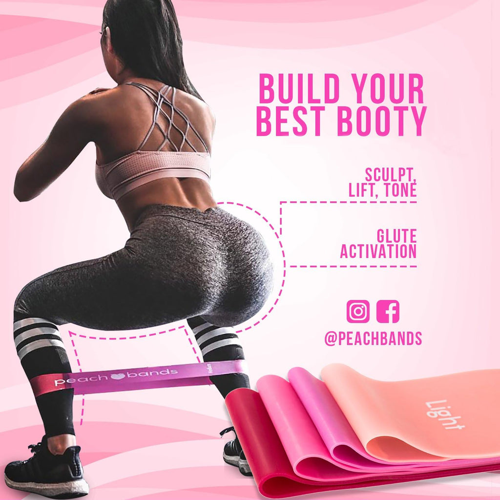 Resistance Bands Set - Exercise Workout Booty Bands for Legs and Glutes