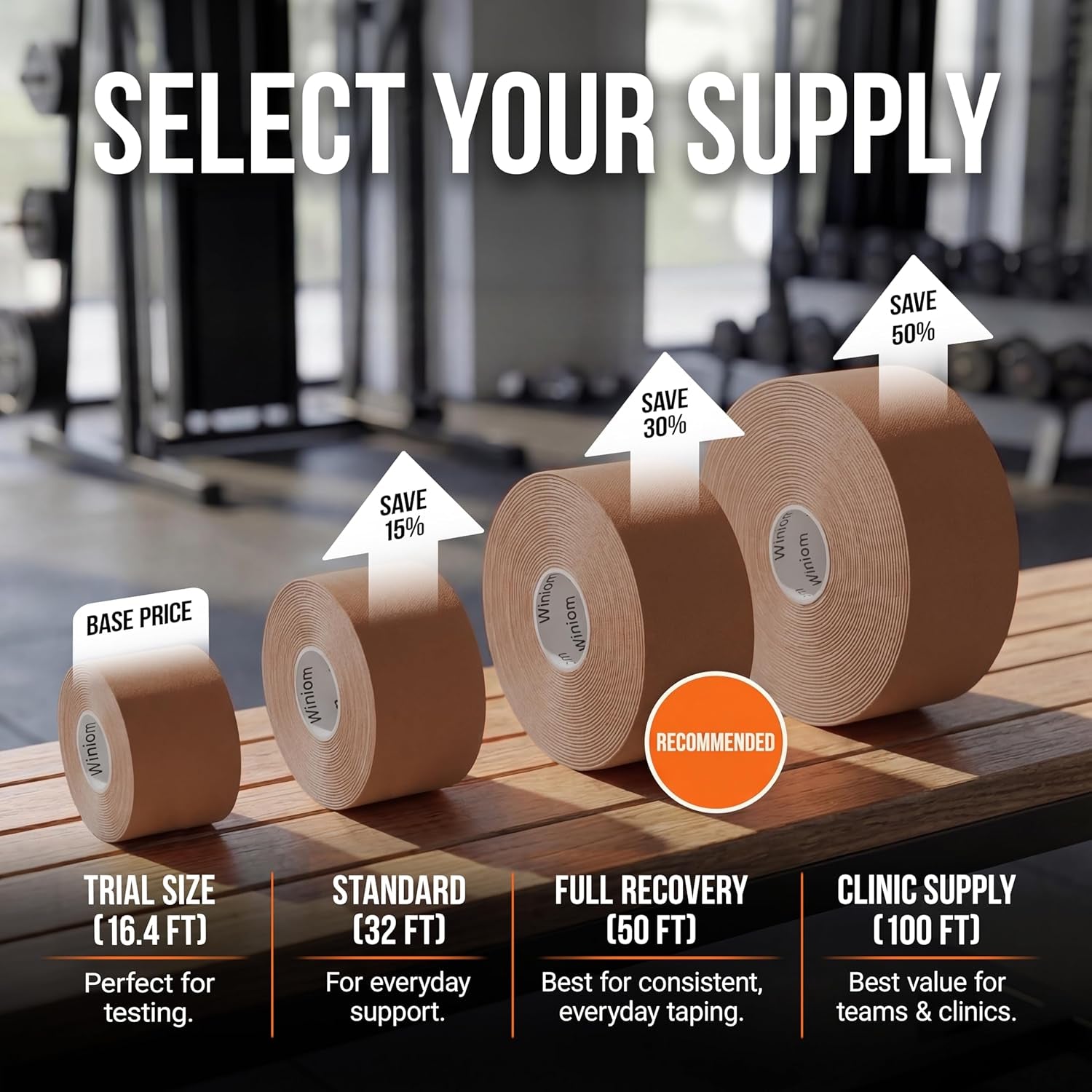 Kinesiology Tape-Incredible Support for Athletic Sports and Recovery+Free Taping Guide - Uncut 2 Inch 16.4 Feet Roll (Desert Beige (Brown) + Free Taping Guide, Pack of 1)