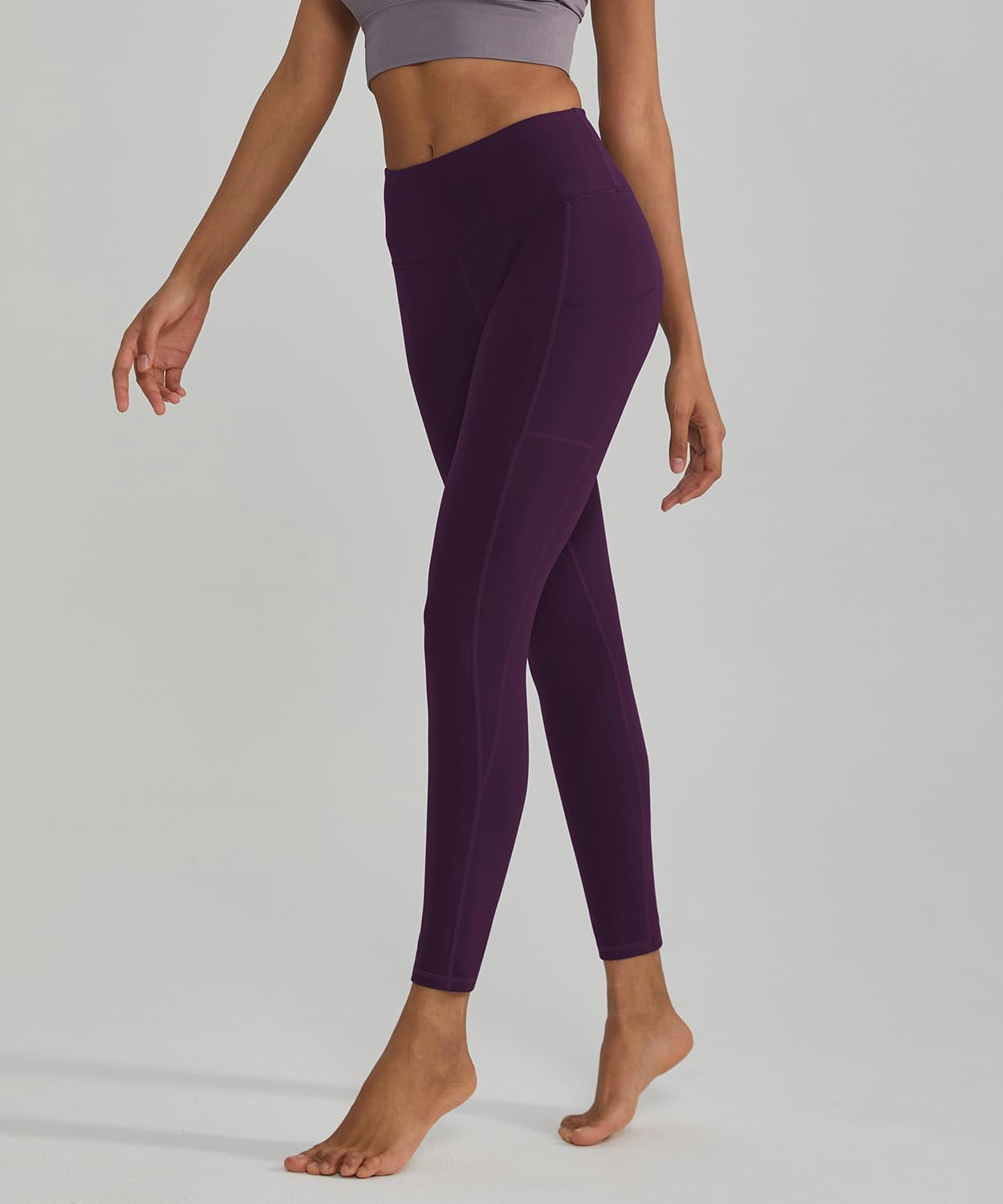 Leggings for Women with 3 Pockets Buttery Soft High Waisted Yoga Pants Non-See-Through Full-Length Tights