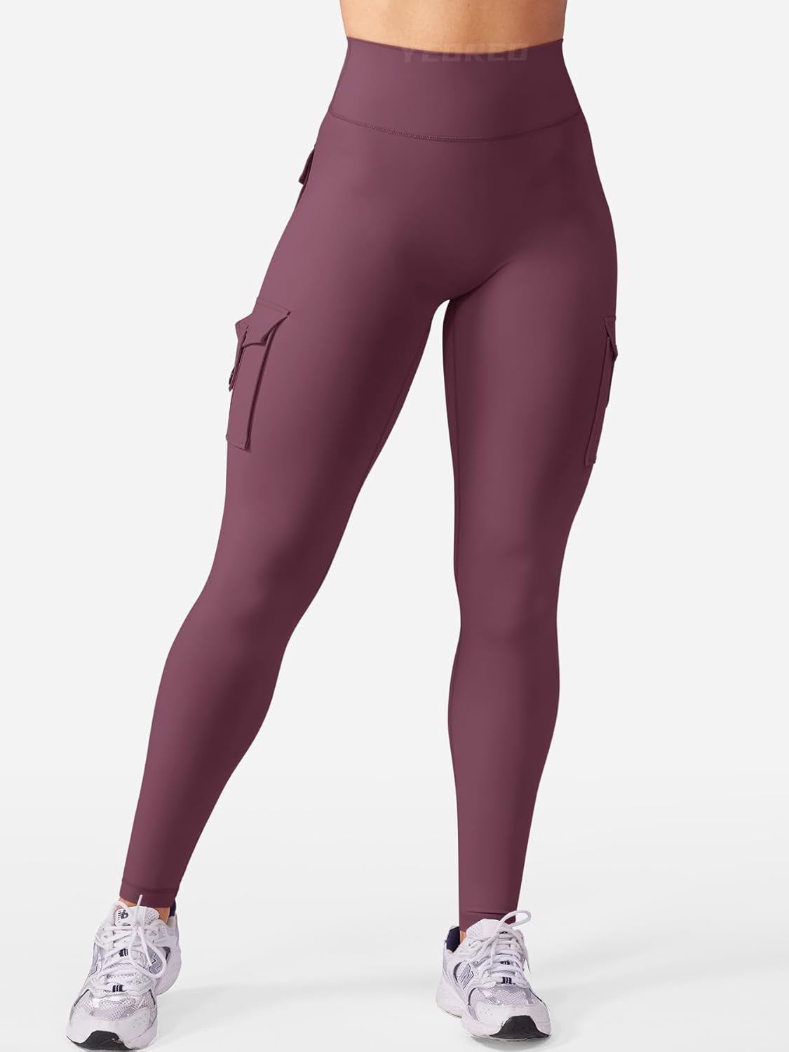 Workout Cargo Leggings with Pockets for Women No Front Seam Hidden Scrunch Hedda Leggings Compression Gym Yoga Pants