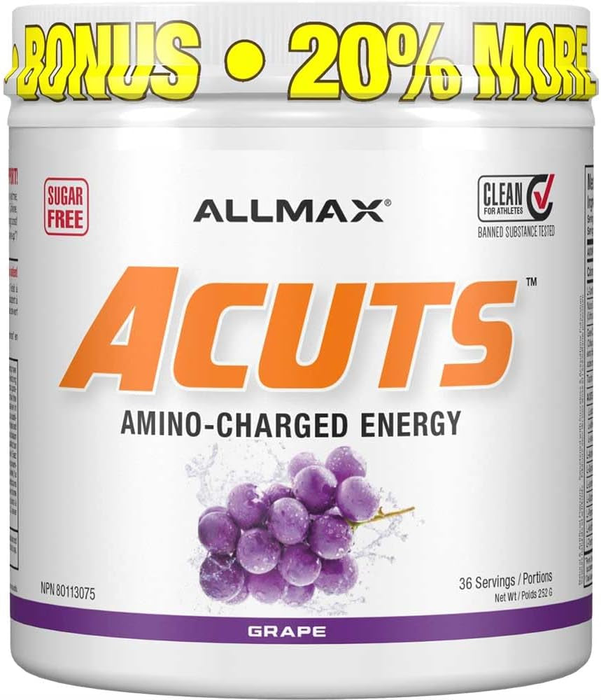 - AMINOCUTS (A:CUTS) - Weight-Management BCAA (L-Carnitine + Taurine + Green Coffee) - Grape -Dye Free- 252 Gram - 36 Servings, 252-Gram