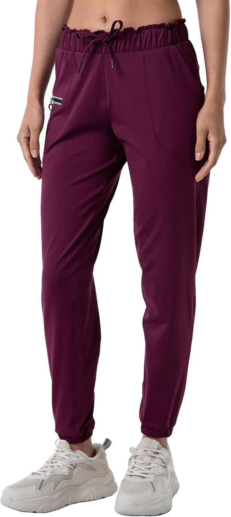 Joggers for Women with Pockets Elastic Waist Workout Sport Gym Pants Comfy Lounge Yoga Running Pants