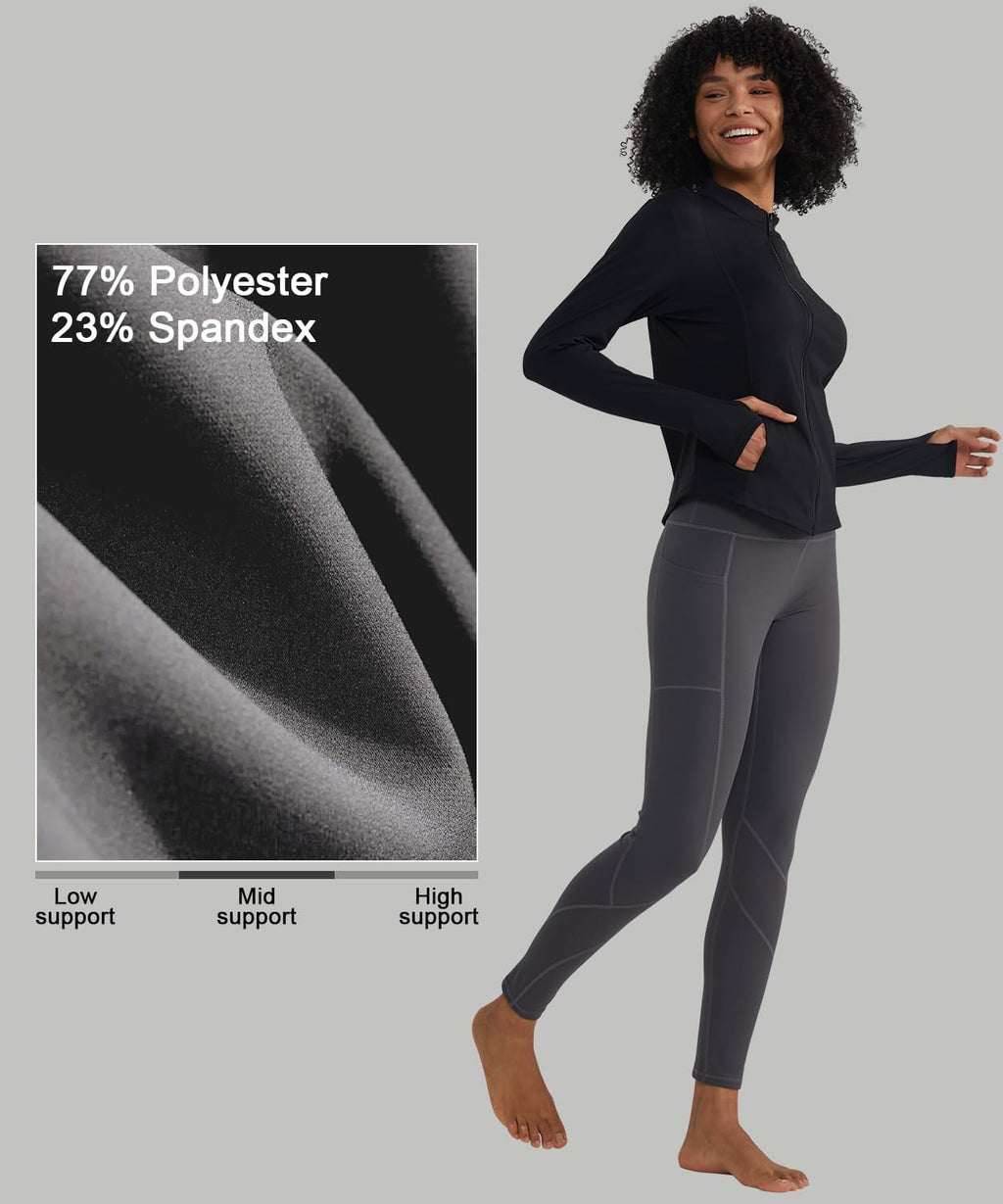 High Waisted Tummy Control Leggings for Women Yoga Pants with Pockets Workout Squat Proof Tights