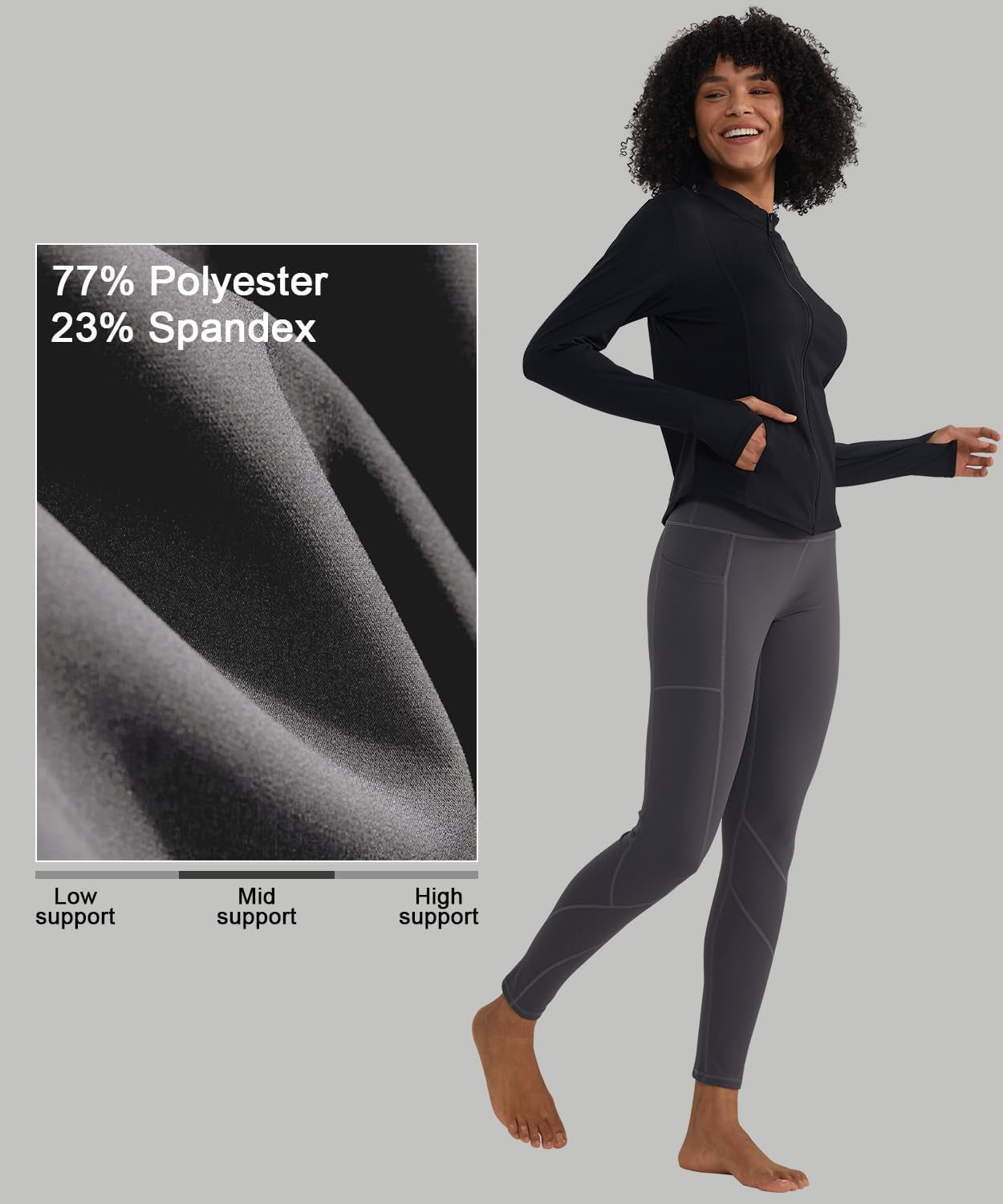 High Waisted Tummy Control Leggings for Women Yoga Pants with Pockets Workout Squat Proof Tights