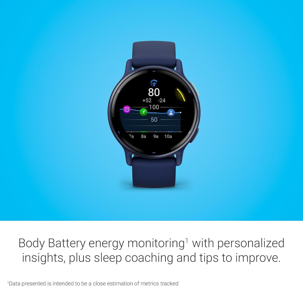 Vívoactive 5, Health and Fitness GPS Smartwatch, AMOLED Display, up to 11 Days of Battery, Navy