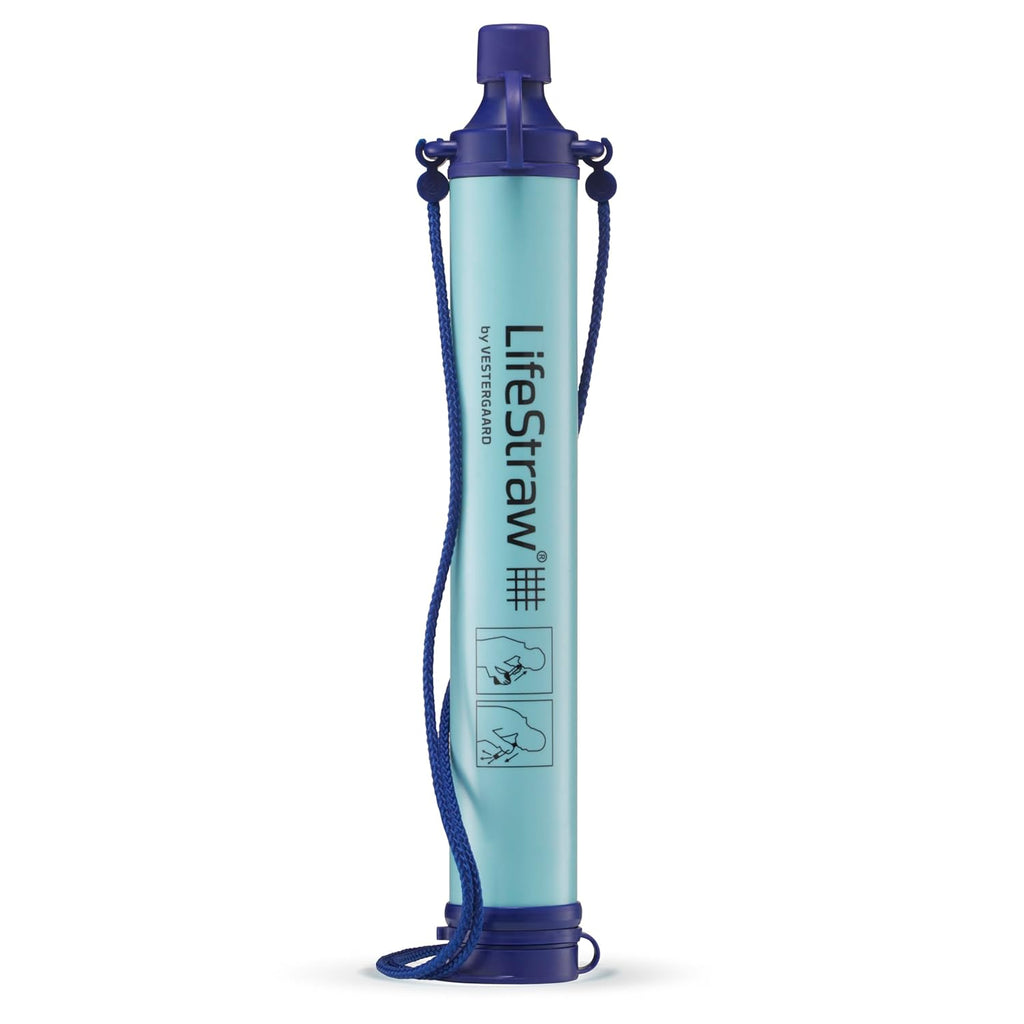 Personal Water Filter for Hiking, Camping, Travel, and Emergency Preparedness, Blue, Stocking Stuffers, for Men and Women