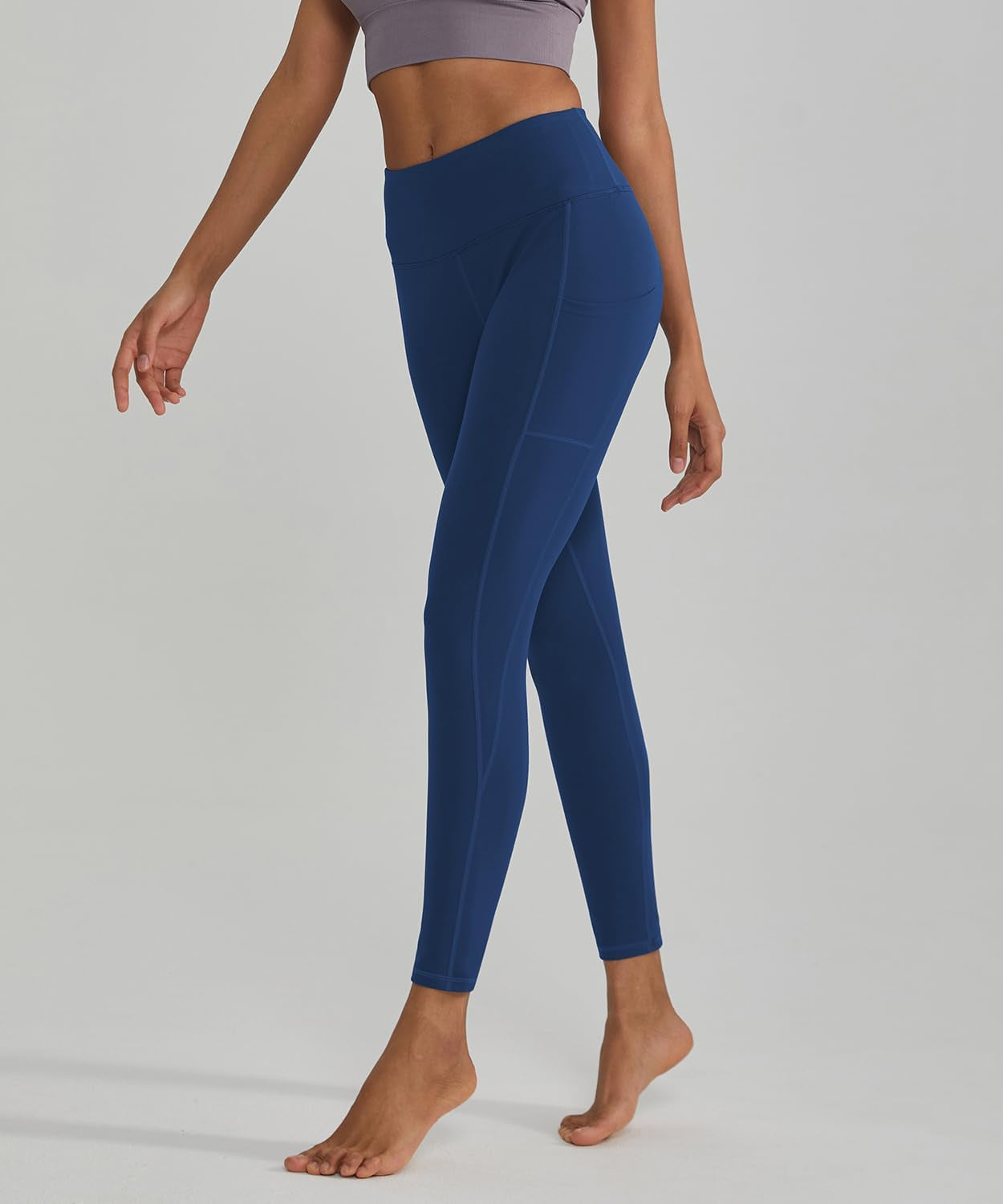 Leggings for Women with 3 Pockets Buttery Soft High Waisted Yoga Pants Non-See-Through Full-Length Tights