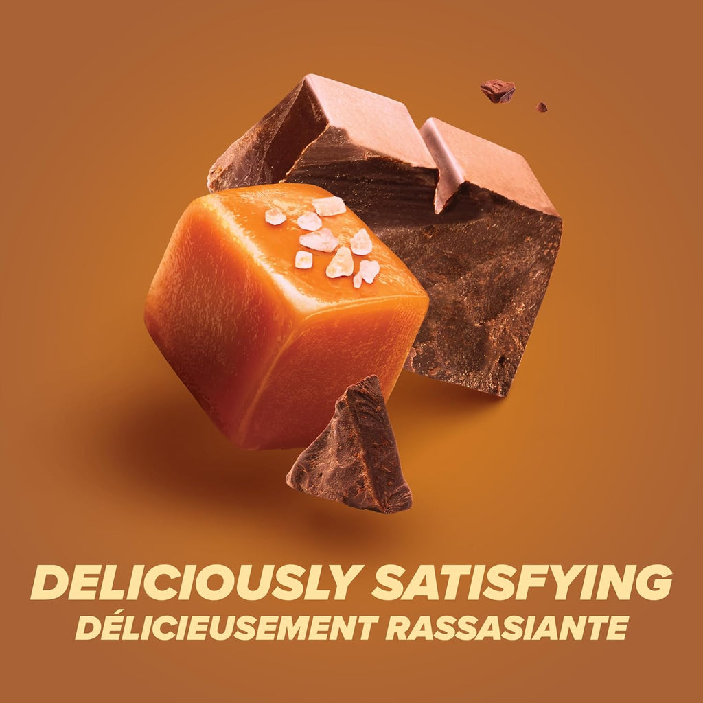 Bars - Nutritious, Gluten Free Bar, Made with Whey Protein Blend - Low Sugar, Protein Snack. Deliciously Satisfying. Made in Canada, Chocolate Salted Caramel (Pack of 6)