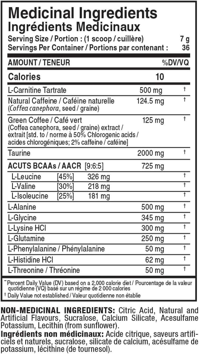 - AMINOCUTS (A:CUTS) - Weight-Management BCAA (L-Carnitine + Taurine + Green Coffee) - Cotton Candy Dye Free- 252 Gram - 36 Servings, 252-Gram