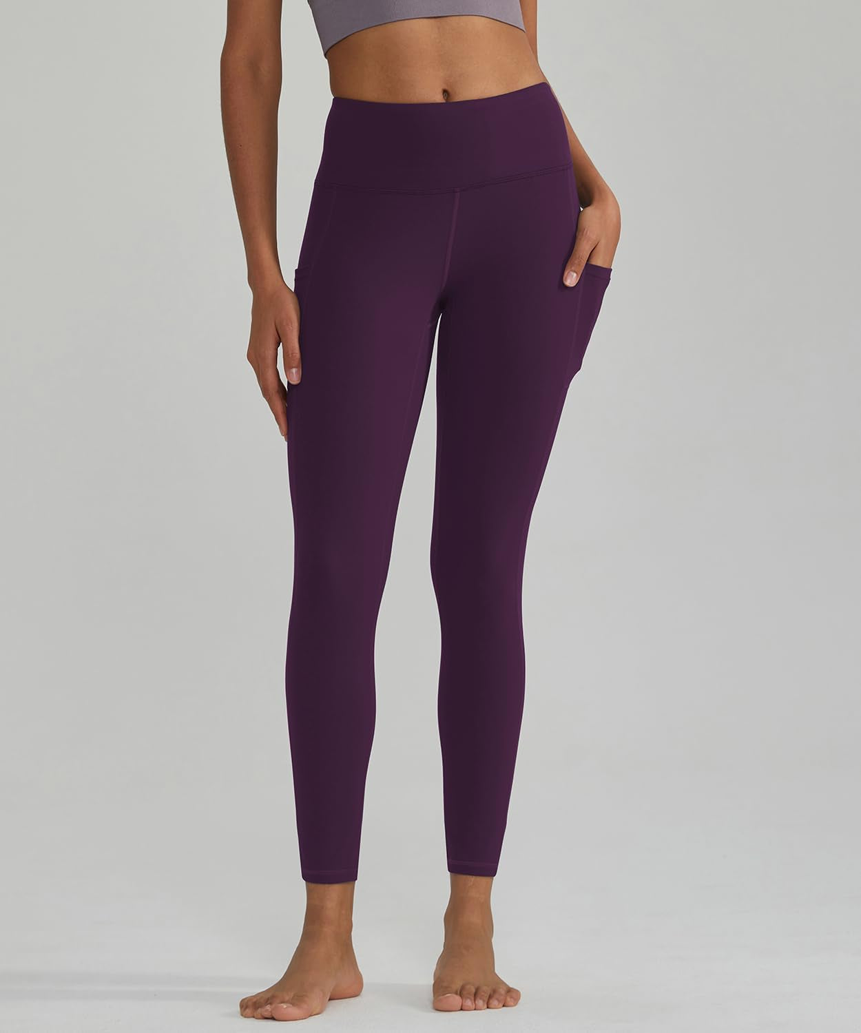Leggings for Women with 3 Pockets Buttery Soft High Waisted Yoga Pants Non-See-Through Full-Length Tights