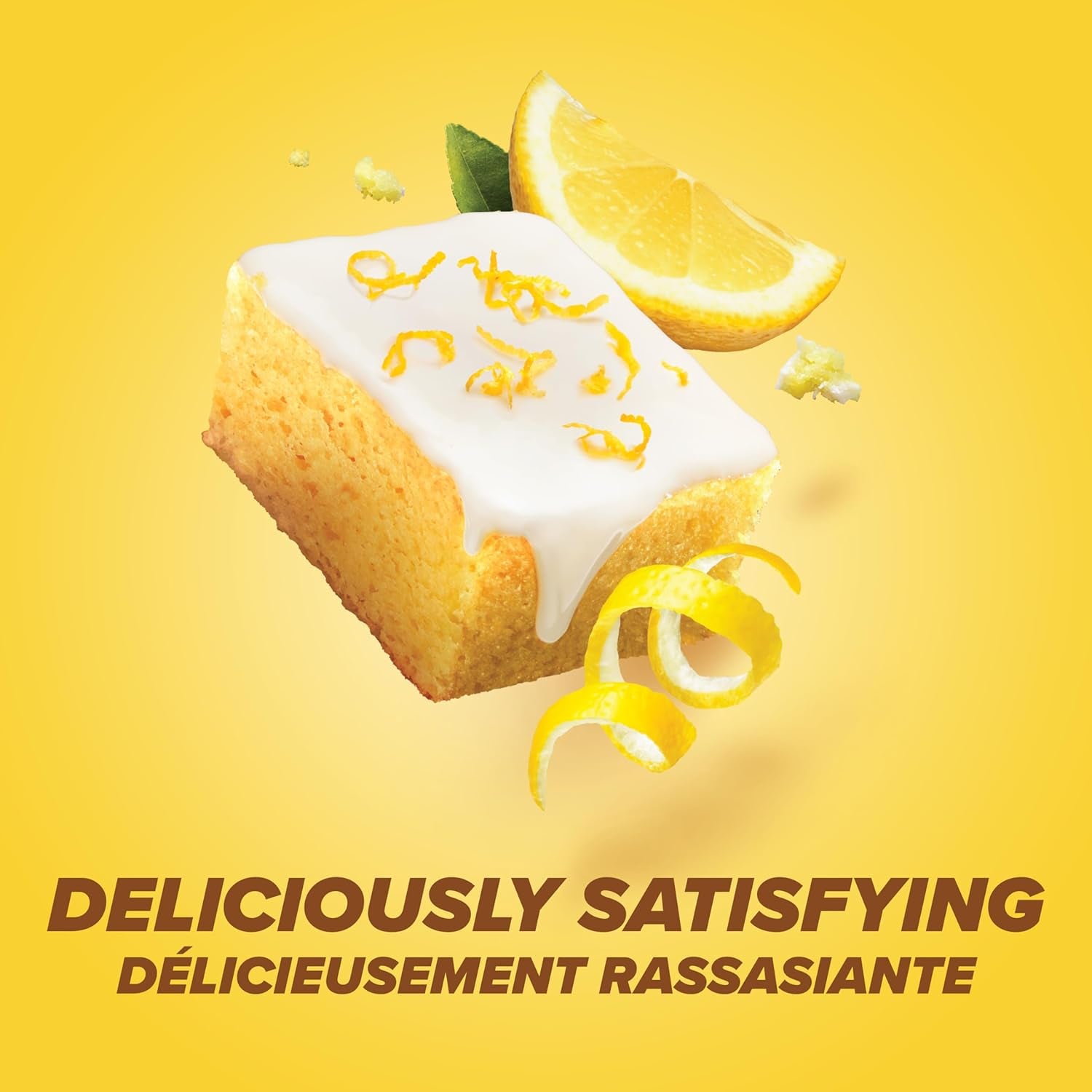 Bars - Nutritious, Gluten Free Bar, Made with Whey Protein Blend - Low Sugar, Protein Snack. Deliciously Satisfying. Made in Canada, Lemon Cake (Pack of 6)