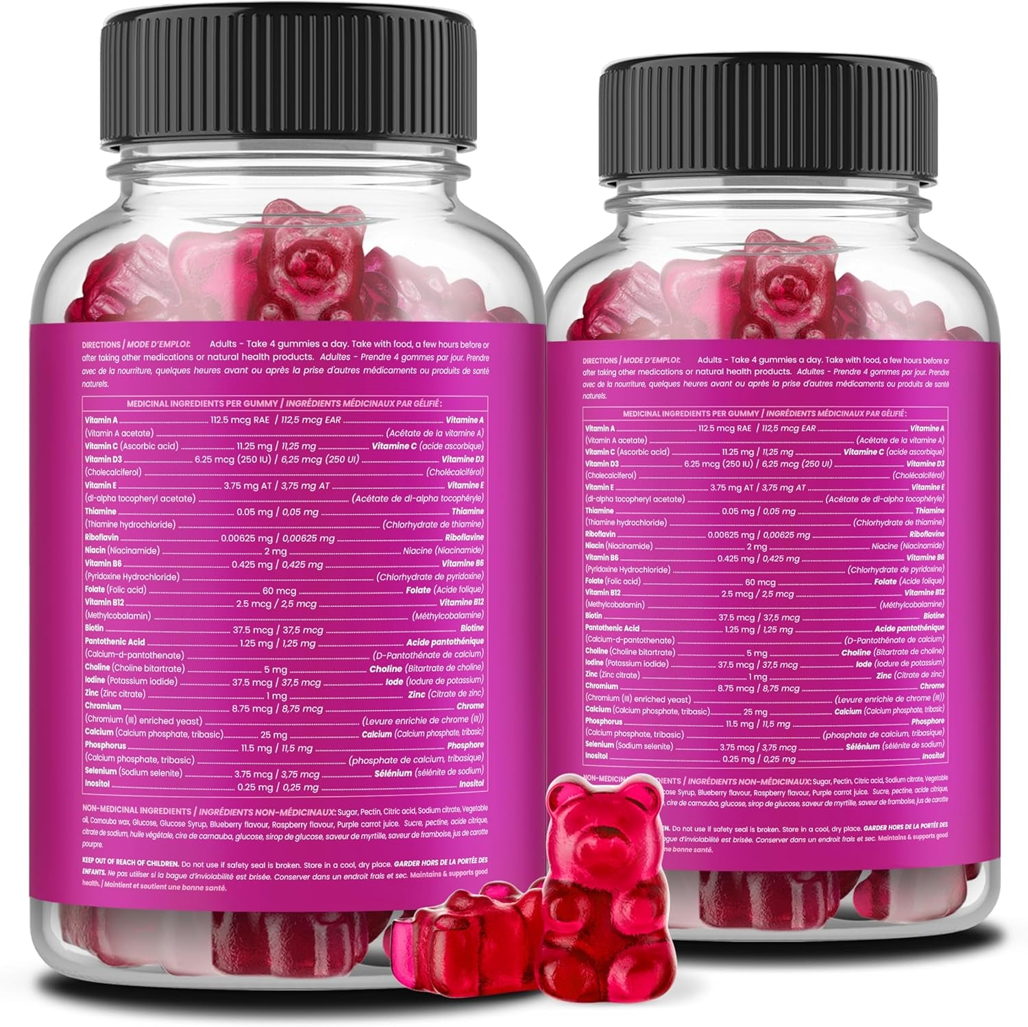 (2-Pack) Multivitamins for Women | Womens Multivitamins Gummies | Bones, Brain, Heart, Immune & Energy Supplement | Womens Vitamins A, B, C, D, E, Biotin & Folic Acid | 120 Gummies